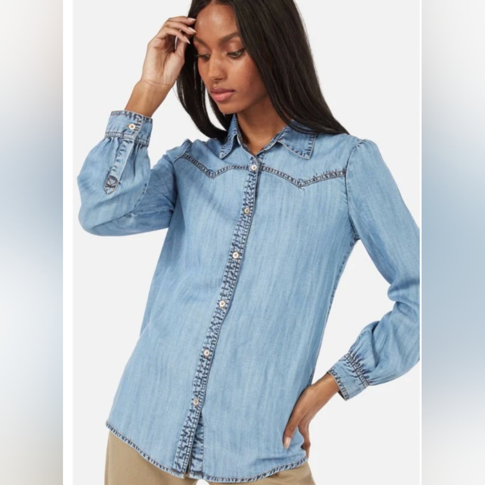 Western style chambray shirt